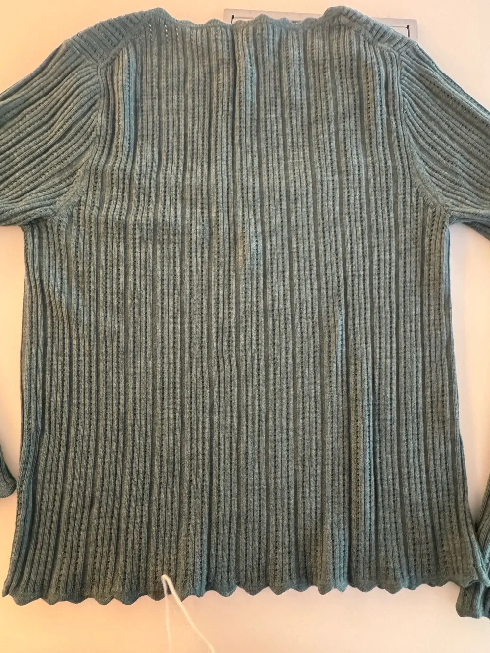 J. Crew Ribbed Square-Neck Sweater in Dusty Teal Green